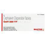 ジェネリック・ケフレックス, セファレキシン, Ceff 250, カプセル 箱 成分